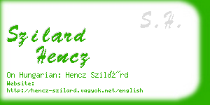 szilard hencz business card